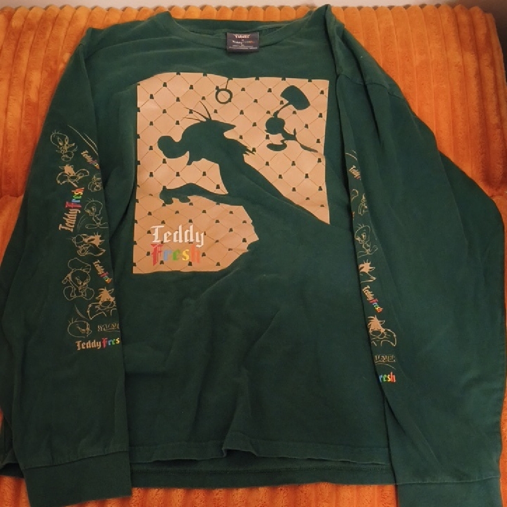 Teddy Fresh Dark Green Graphic Crewneck Sweater